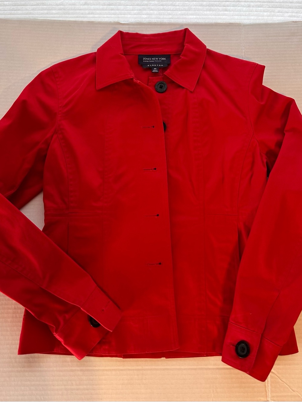 Jones New York Red Stretch Trench Coat